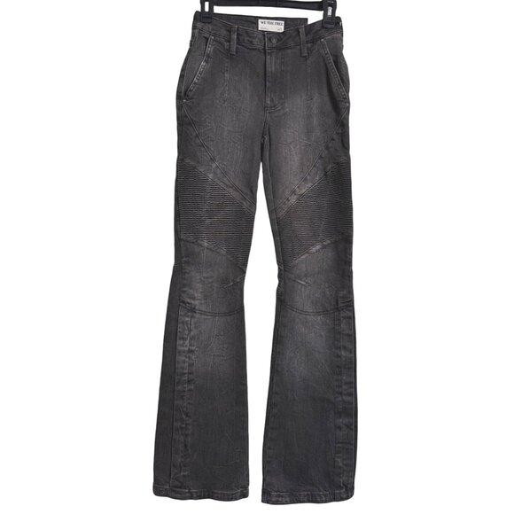 We The Free Vector Moto Mid Rise Size 24 Flare Black NWT Tall - Picture 12 of 16